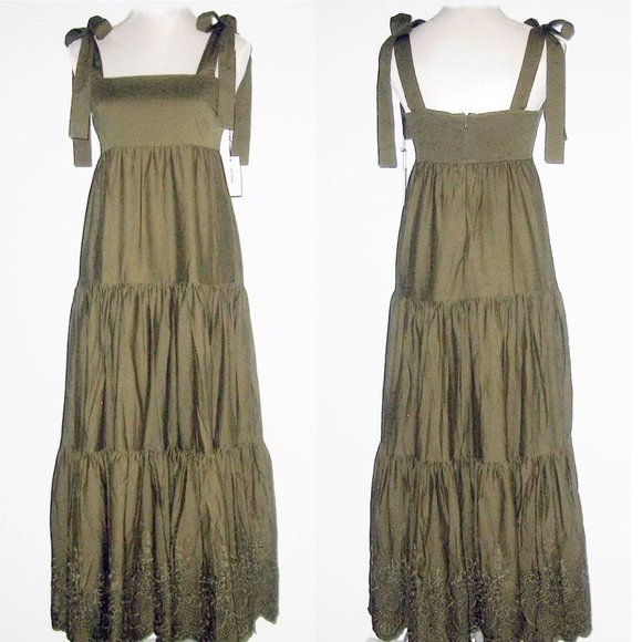 Jason Wu Dresses & Skirts - JASON WU Stretch COTTON Embroidered Tiered Skirt MAXI Dress